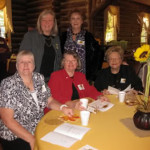Camellia Garden Club of Clayton members Jolene Gothard, Carol Keefe, Betty Lee, Myrna Clayton and Marilyn Miller enjoyed the day